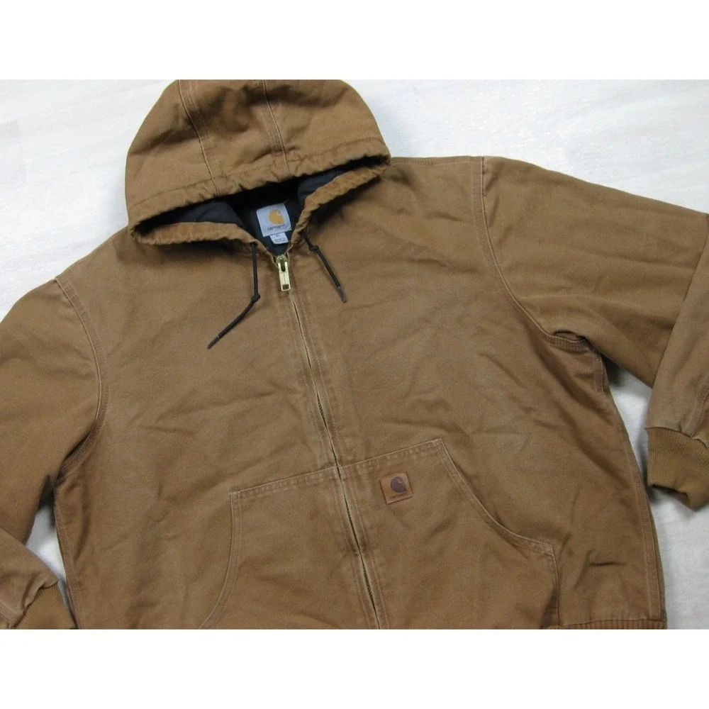 Vintage Carhartt Duck Canvas Active Jacket Men's (XL) Workwear‎ Quilt Lined J130